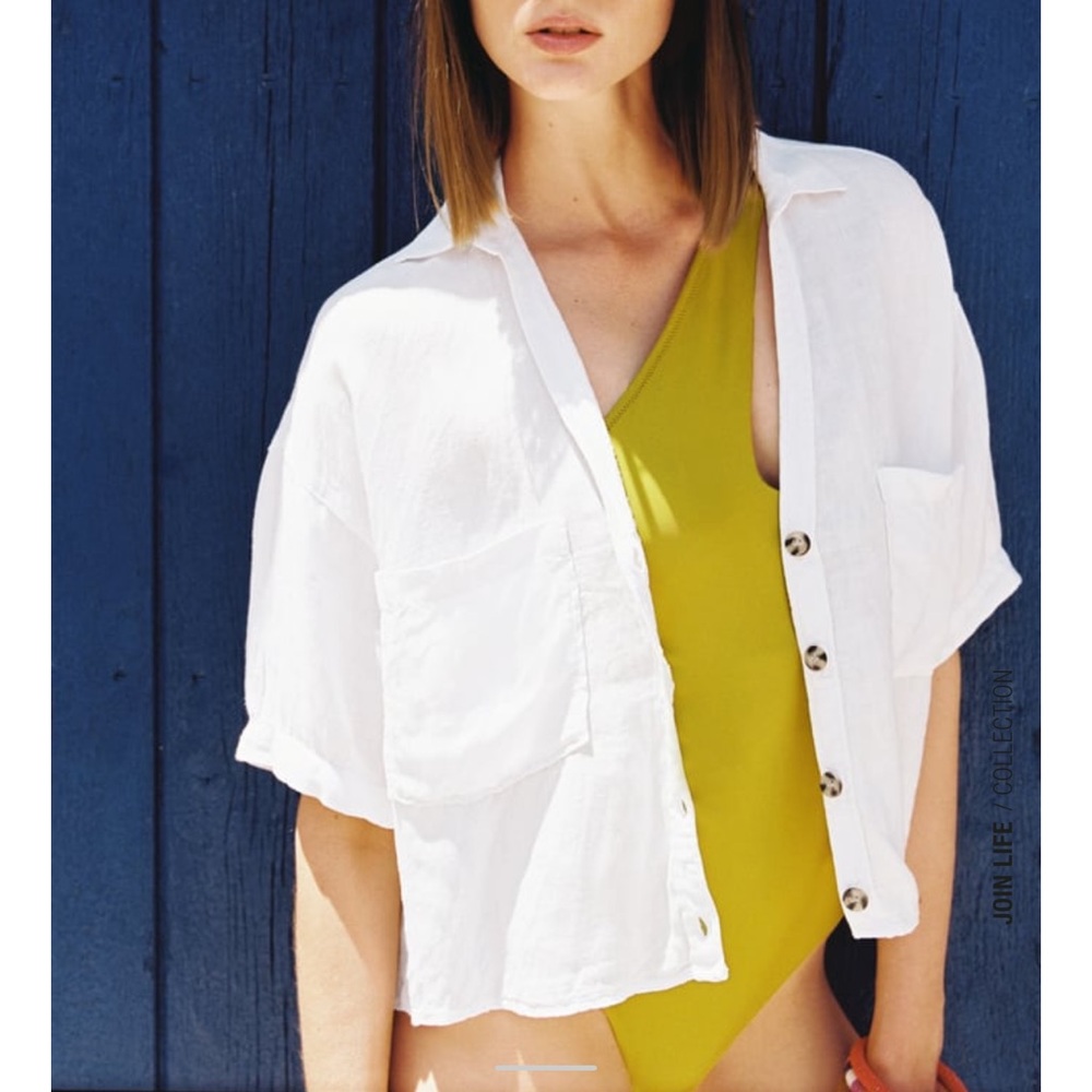 Cropped Linen Shirt
